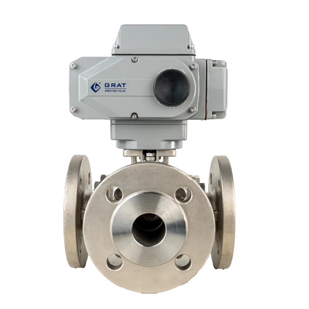 Electric Three Way Ball Valve 2 Electric FlangeThree Way Ball Valve3
