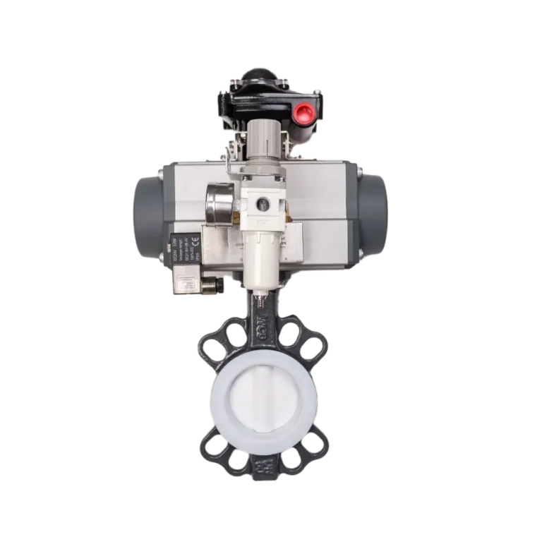 Fluorine Lined Pneumatic Butterfly Valve 1