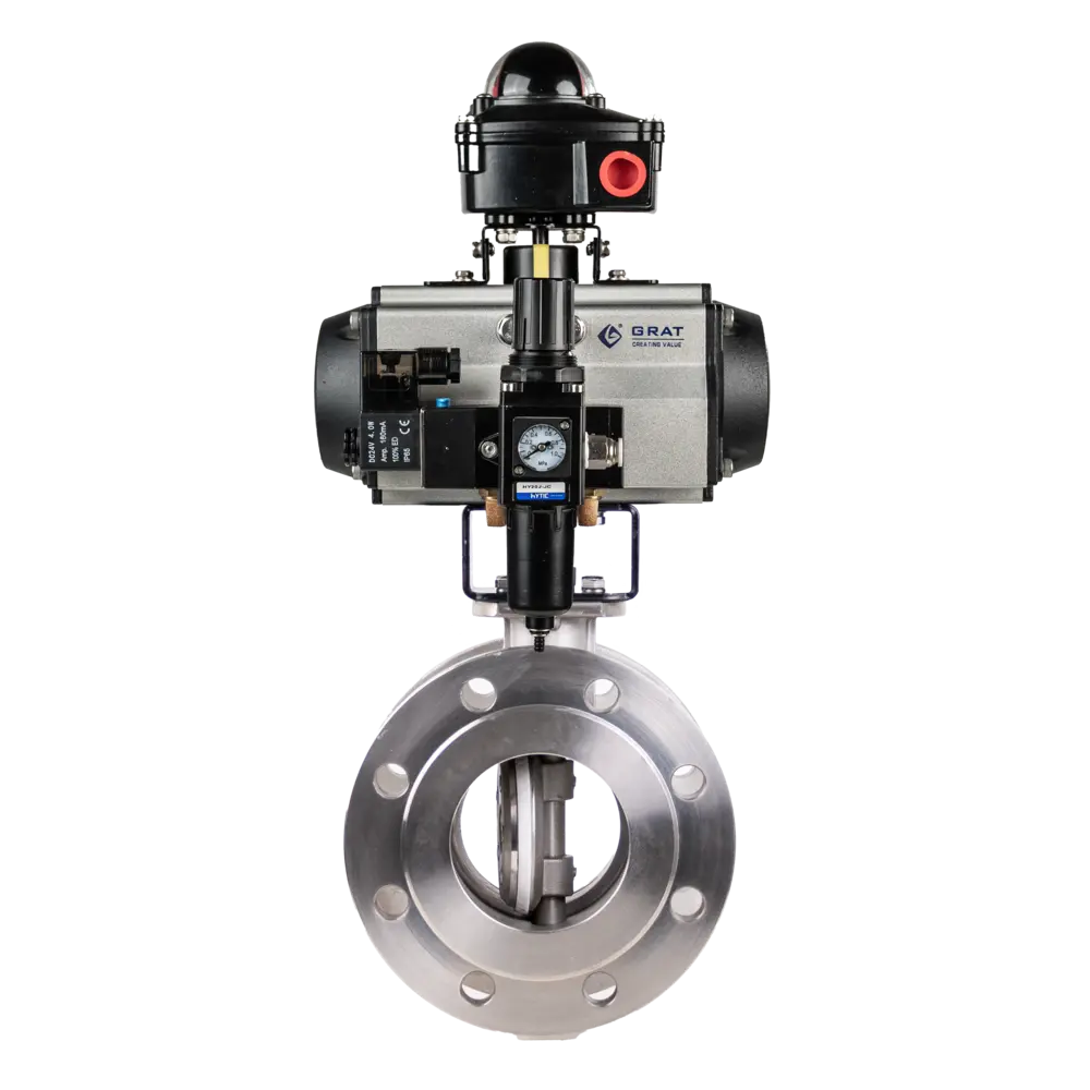 Pneumatic Hard Seal Butterfly Valve 3 Pneumatic Flange Hard Seal Butterfly Valve1