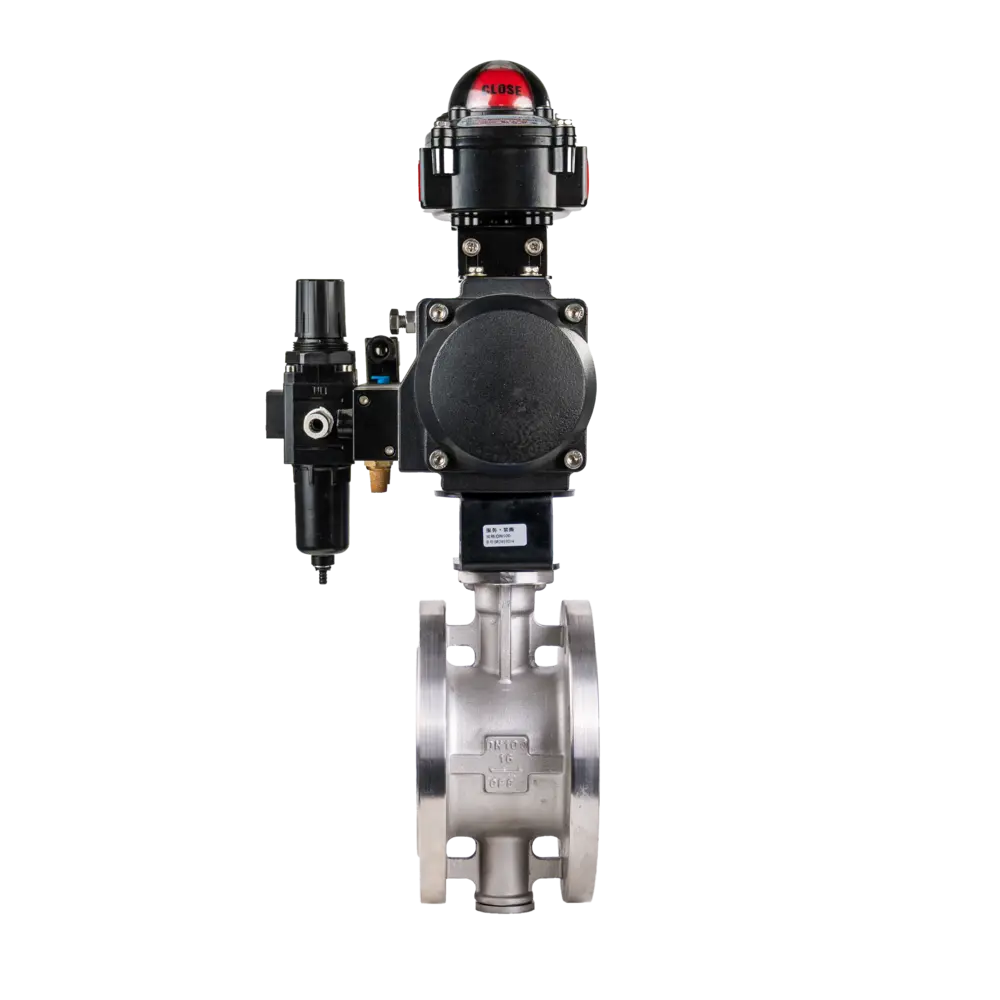 Pneumatic Hard Seal Butterfly Valve 4 Pneumatic Flange Hard Seal Butterfly Valve2