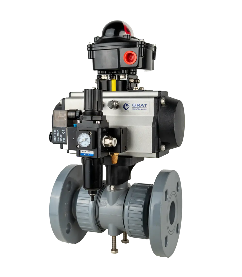 Pneumatic Plastic Anti-Corrosion Ball Valve 2 Pneumatic Plastic Anti Corrosion Ball Valve1