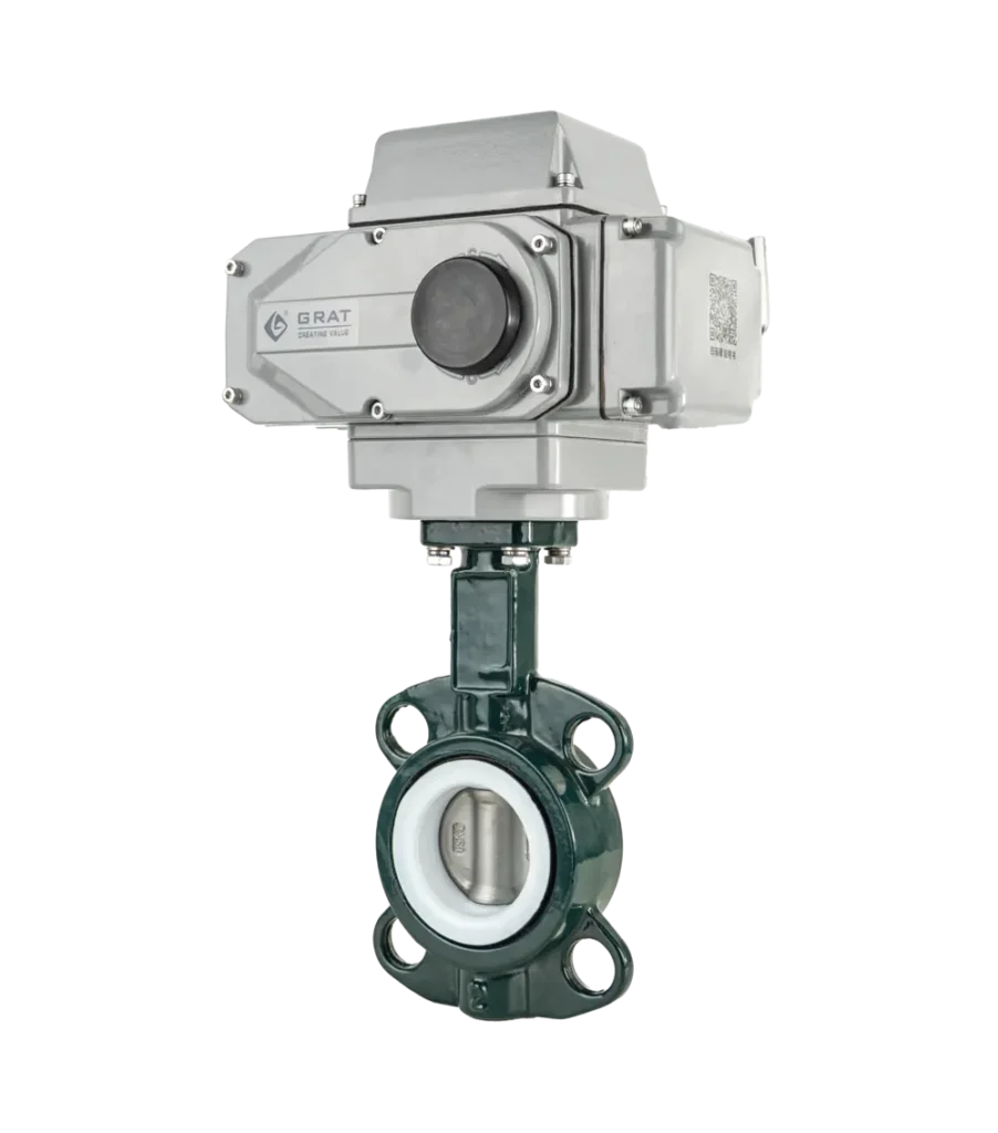 Products 9 Wafer Type Electric PTFE Lined Butterfly Valve4