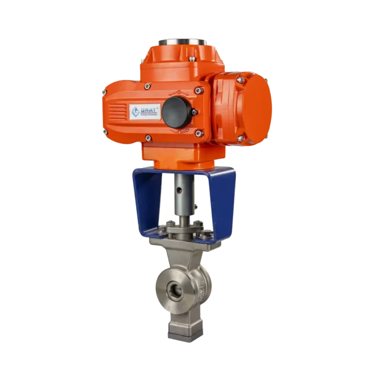 Explosion proof Electric Wafer type V port Ball Valve1