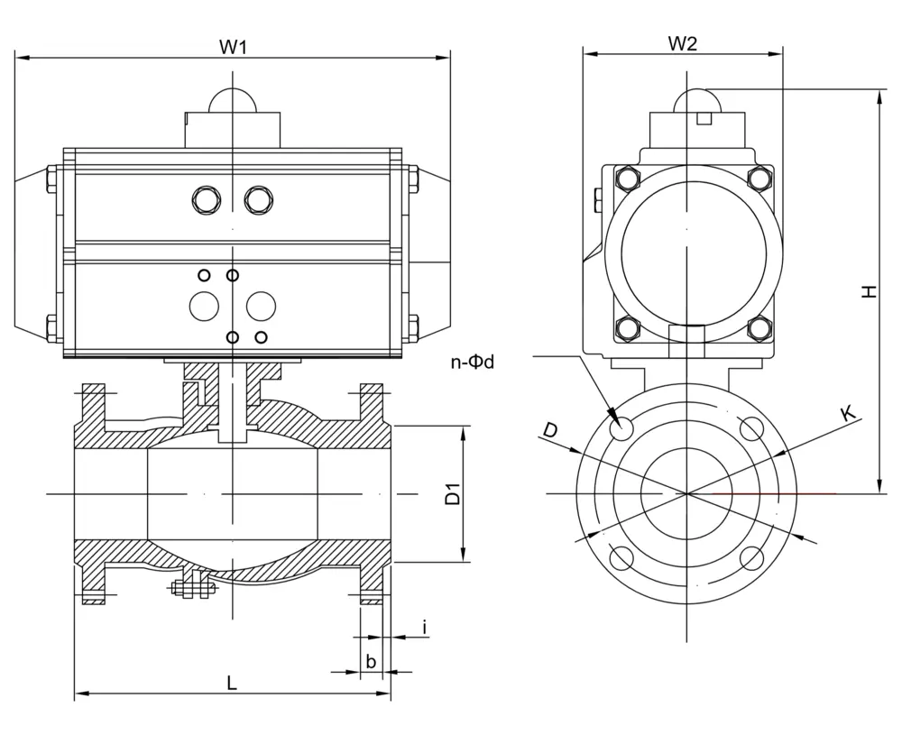 Pneumatic Flange Ball Valve 5 Pneumatic Flange Ball Valve