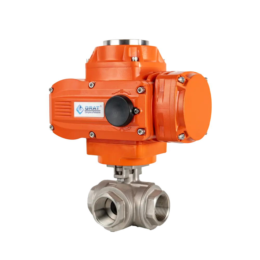 Explosion-proof Electric Three Way Ball Valve 4 Explosion proof Electric Female Thread Three way Ball Valve1
