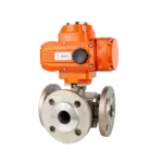 Explosion proof Electric Flange Three Way Ball Valve