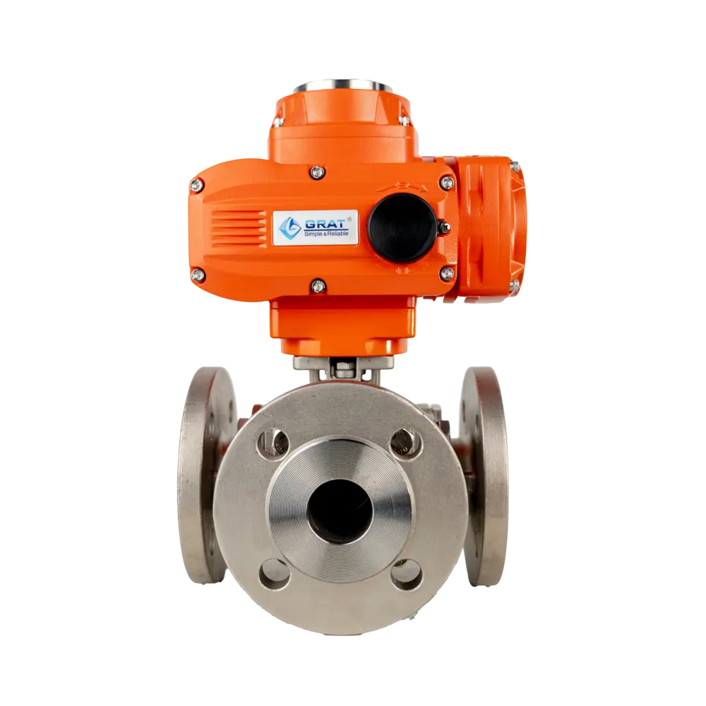 Explosion-proof Electric Three Way Ball Valve 2 Explosion proof Electric Flange Three Way Ball Valve3