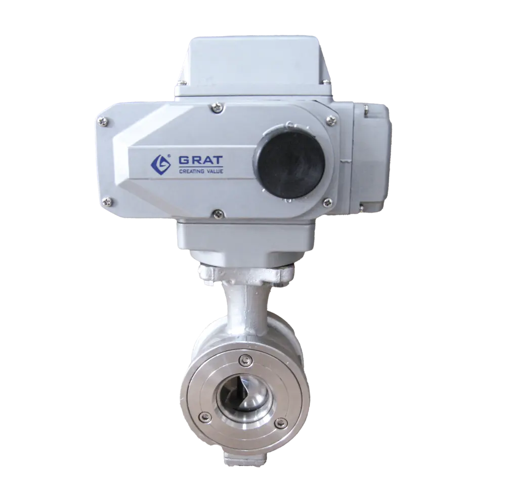Electric Hard-seated Ball Valves in Titanium Dioxide Industry 7 EHV Series Hard seal Electric V type Control Ball Valve