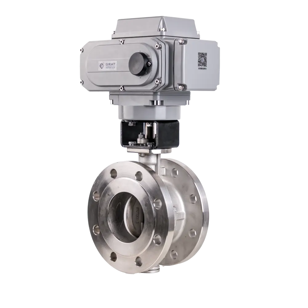 How to Convert Manual Valves to Electric Valves 3 Electric Hard Seal Flange Butterfly Valve