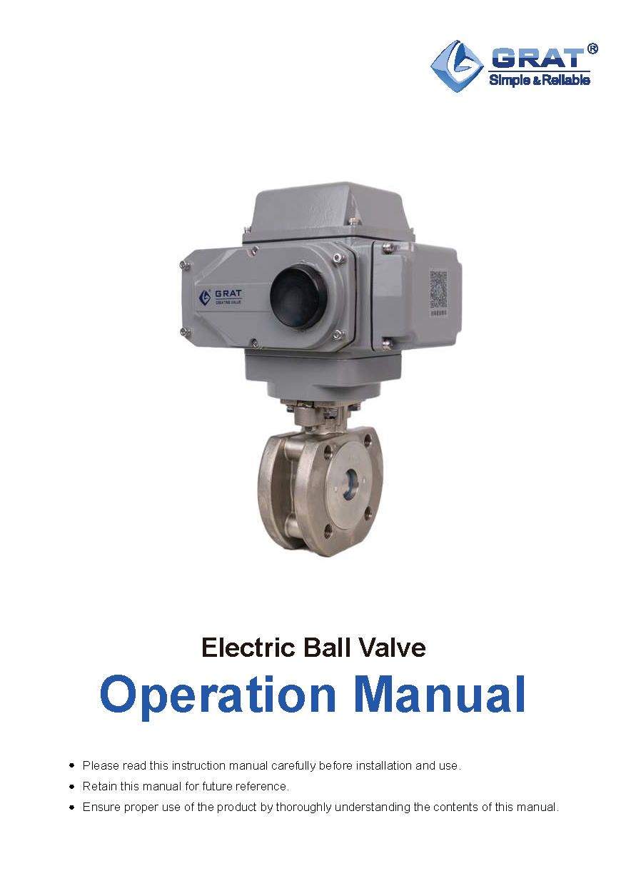 Explosion-proof Electric V-port Control Valve 15 Electric Ball Valve Instruction Manual