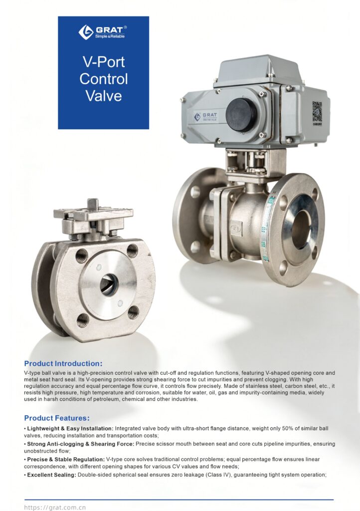 V port ball valve