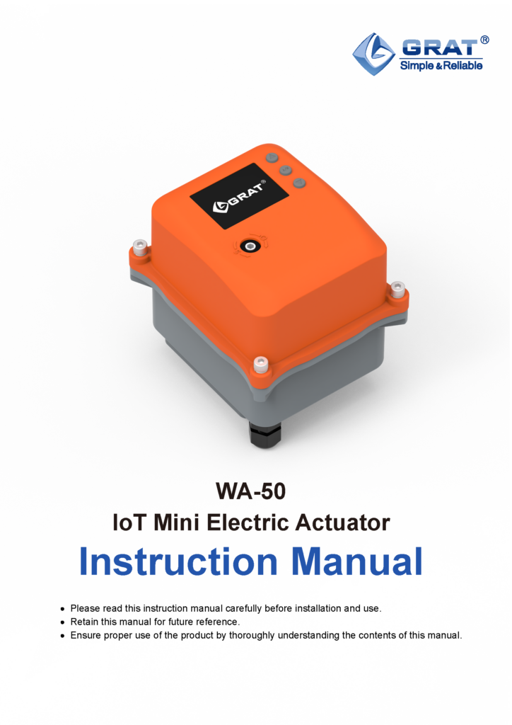 WA 50 IoT Mini Electric Actuator Instruction Manual