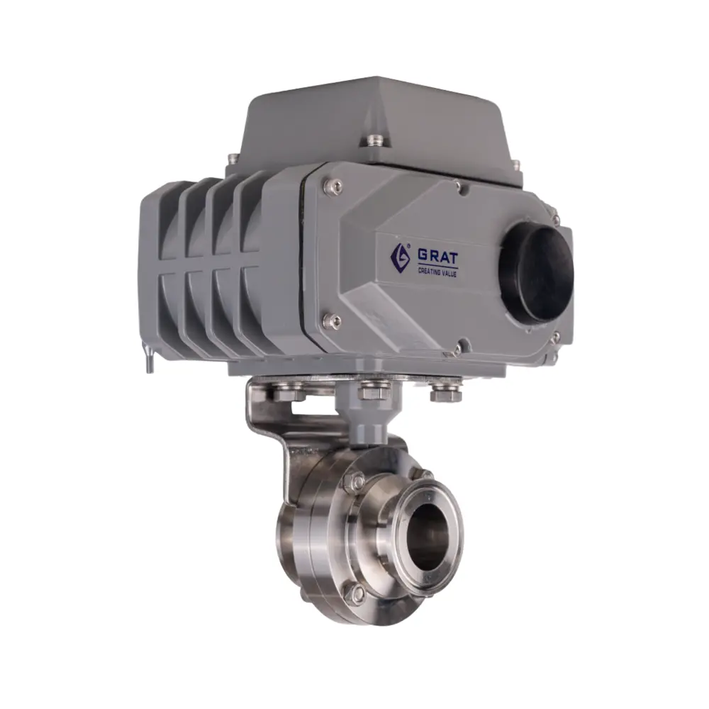 GRAT Control Valves | Ideal for Artificial Sweetener, Biochemical Fermentation & Sanitary Production Industries 2 Electric Sanitary Tri Clamp Butterfly Valve 1