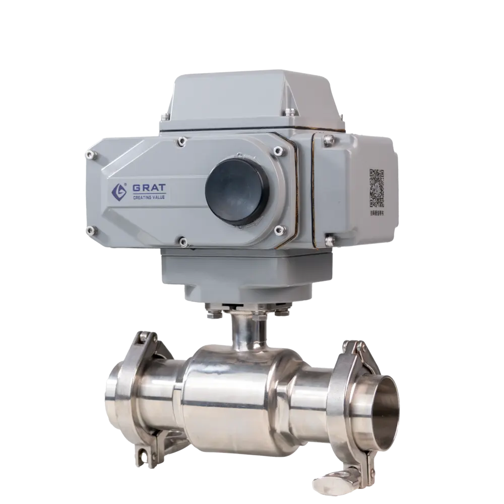 GRAT Control Valves | Ideal for Artificial Sweetener, Biochemical Fermentation & Sanitary Production Industries 1 Sanitary Clamped Electric Ball Valve