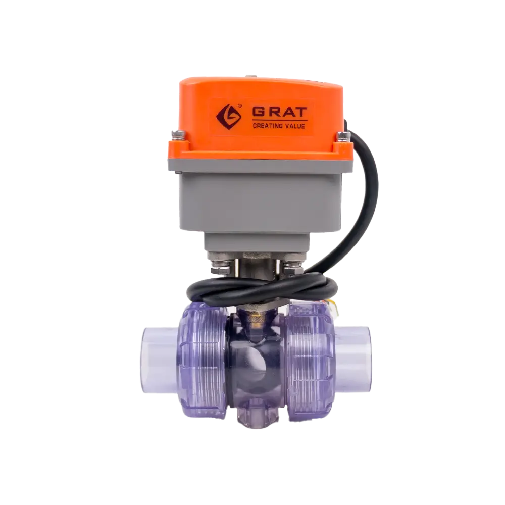 Smarter Control, Greater Savings - GRAT IoT Mini Ball Valve for Wastewater Treatment Facilities 3 GRAT Iot mini compact motorized UPVC Electric Valve sample