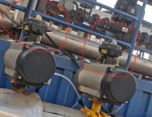 Pneumatic valve condensate at real factory