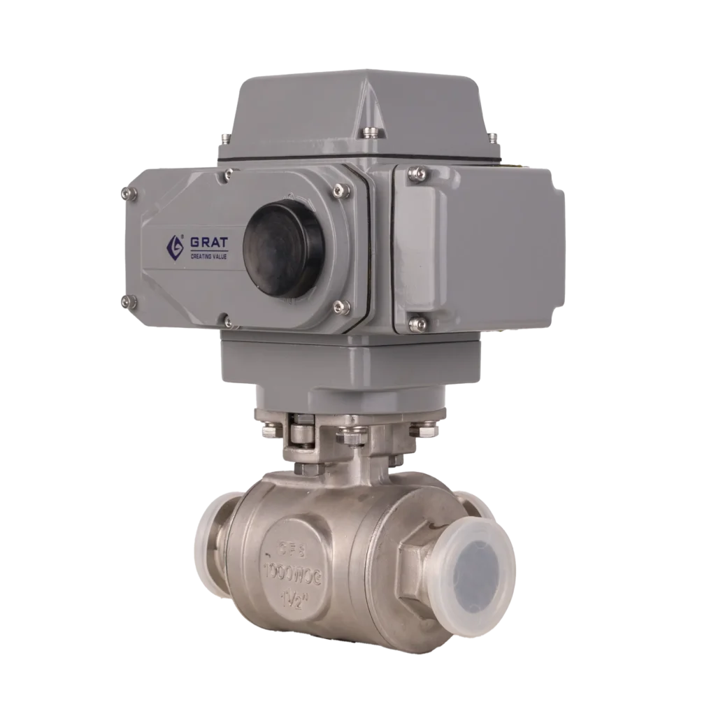 Products 6 Sanitary Clamp Electric Three Way Ball Valve