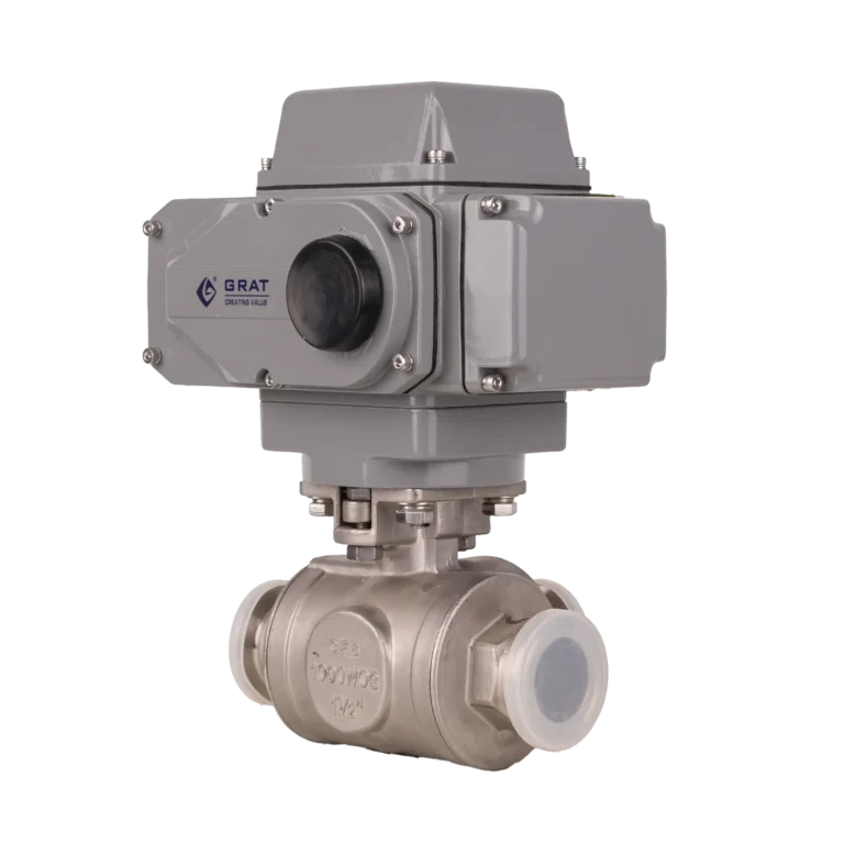 Sanitary Clamp Electric Three Way Ball Valve