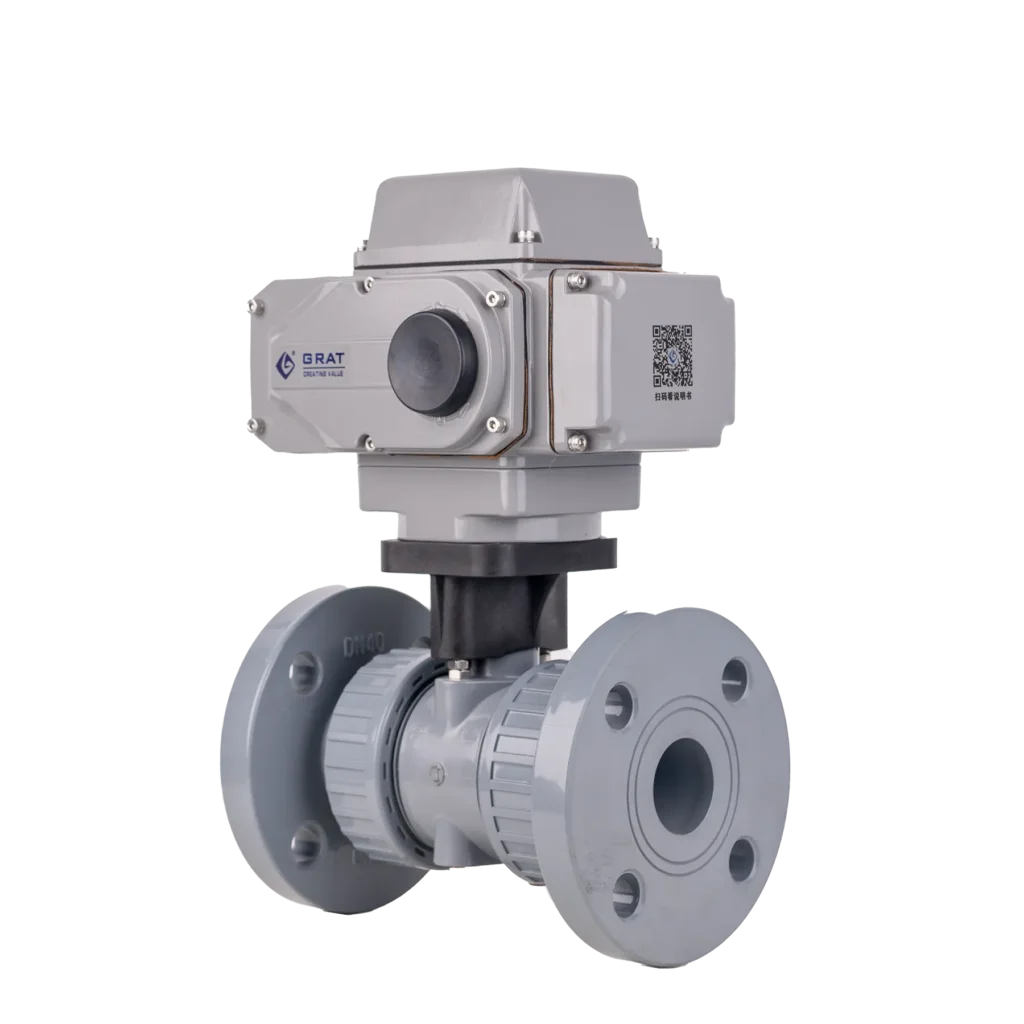Products 6 UPVC Electric Flanged Ball Valve